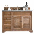 James Martin Vanities Savannah 48in Single Vanity, Driftwood w/ 3 CM Carrara Marble Top 238-104-5211-3CAR